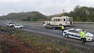 İşçi servisi kaza yaptı