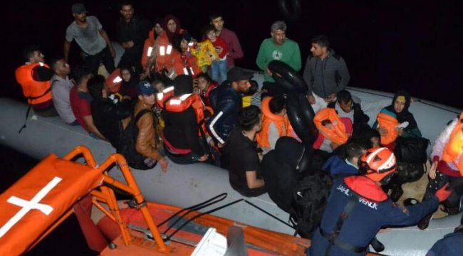 Seferihisar açıklarında 158 kaçak göçmen yakalandı