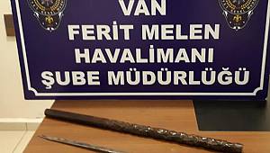 Van'da baston görünümlü kılıç ele geçirildi