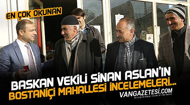 BAŞKAN VEKİLİ SİNAN ASLAN BOSTANİÇİ MAHALLESİ'NDE İNCELEMELERDE BULUNDU