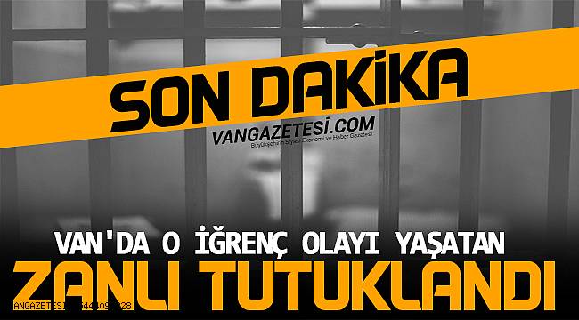 VAN'DA O İĞRENÇ OLAYI YAŞATAN ZANLI TUTUKLANDI