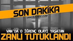  VAN'DA O İĞRENÇ OLAYI YAŞATAN ZANLI TUTUKLANDI
