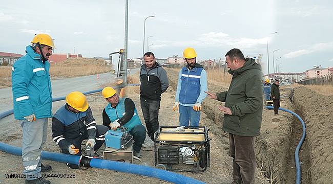 300 metrelik yeni su hattı