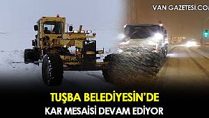 TUŞBA BELEDİYESİNDE KAR MESAİSİ DEVAM EDİYOR