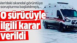 Ambulansla drift yapan sürücü görevden uzaklaştırıldı
