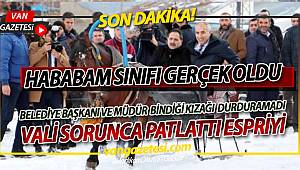 Belediye başkanı ve müdür bindikleri atlı kızağı durduramadı