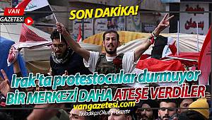 Irak'ta protestocular Durmuyor Bir merkezi Daha Ateşe verdiler