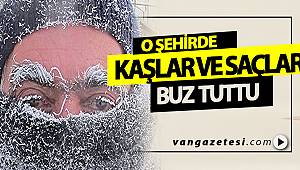 O ŞEHİRDE KAŞLAR ve SAÇLAR BUZ TUTTU