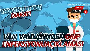 Son Dakika Flaş Haber! Van Valiliğinden Grip Enfeksiyonu Açıklaması…