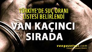 Türkiye'de Suç Oranı Belirlendi. İşte Van'ın Yeri