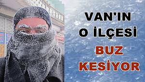 Van'ın O İlçesi buz kesti