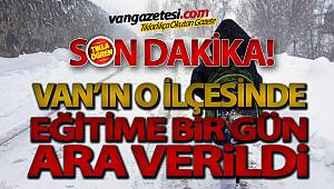 Van'ın o ilçesinde kar nedeniyle eğitime ara verildi