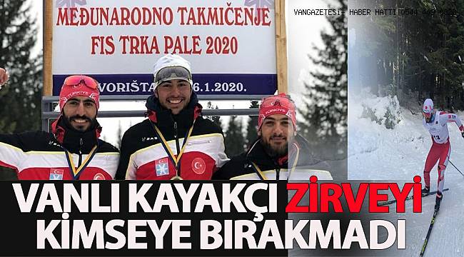 VAN'LI KAYAKÇI ZİRVEYİ KİMSEYE BIRAKMADI