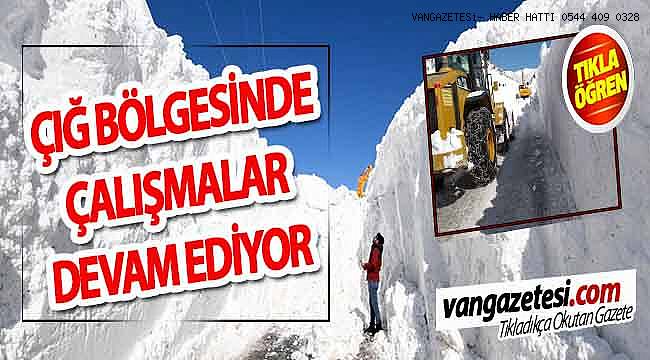 ÇATAK'TAKİ ÇIĞ BÖLGELERİNDE ÇALIŞMALAR SÜRÜYOR