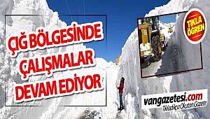 ÇATAK'TAKİ ÇIĞ BÖLGELERİNDE ÇALIŞMALAR SÜRÜYOR