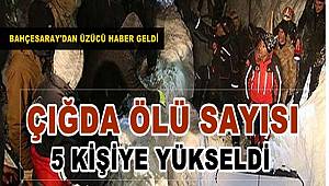 Çığda Ölü Sayısı 5'e Yükseldi