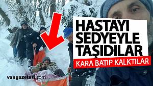 HASTAYI SEDYEYLE TAŞIDILAR - KARA BATIP KALKTILAR - Rize Haber