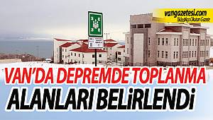 Van'da afet ve acil durum toplanma alanları belirlenirdi