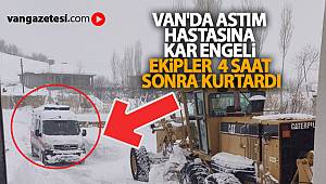 VAN'DA ASTIM HASTASINA KAR ENGELİ - EKİPLER  4 SAAT SONRA KURTARDI