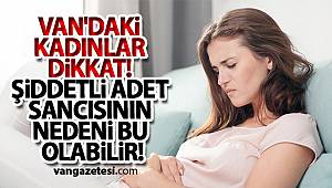 VAN'DAKİ KADINLAR DİKKAT! ŞİDDETLİ ADET SANCISININ NEDENİ BU OLABİLİR!