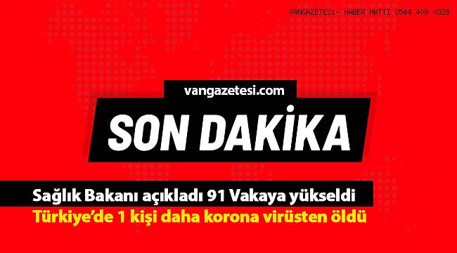 Son dakika Van haber! Sağlık Bakanı açıkladı 91 Vakaya yükseldi - 1 kişi daha korona virüsten öldü