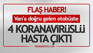 Van'a doğru gelen otobüste 4 Koronavirüslü Hasta Çıktı 