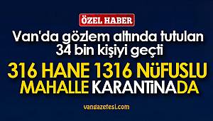 Van'da gözlem altında tutulan 34 bin kişiyi geçti - 316 haneye Karantina - İşte O adresler