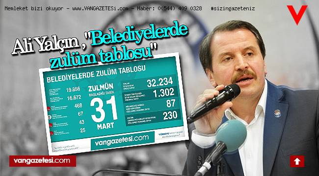 Ali Yalçın ,'Belediyelerde zulüm tablosu'