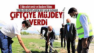 Salih Akman, Çiftçilere müjdeyi verdi - 5 bin adet ceviz ve badem fidanı