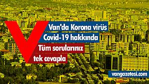 Van'da Korona virüs Covid-19 hakkında - Van'ın son durumu için tıkla!