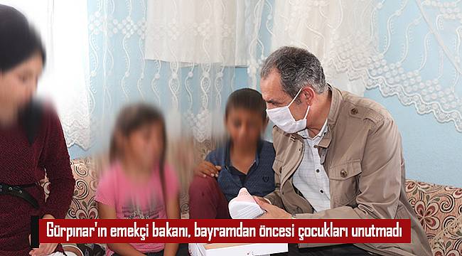 Gürpınar'ın emekçi başkanı, bayramdan öncesi çocukları unutmadı