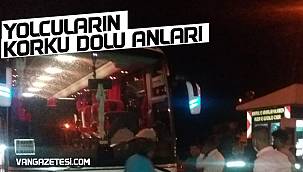 Van'dan Gaziantep'e giden yolcu otobüsü arızalandı - Yolcuların korku dolu anları
