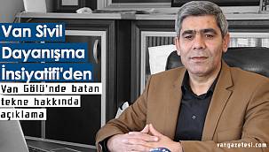 Van Sivil Dayanışma İnsiyatifi'den Van Gölü'nde batan tekne hakkında açıklama