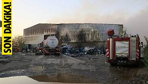 Adana'da fabrikada flaş yangın - Görenler korkuyla yaklaşamadı