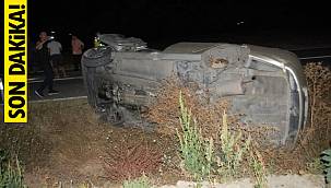 Akılları durduran kaza! Tekirdağ'ın Malkara ilçesinde virajı geçince takla attı