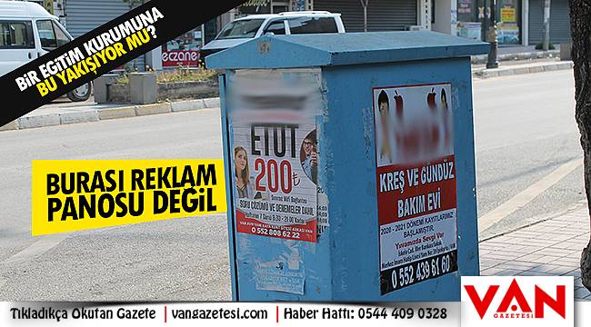 Van'da bir eğitimciye bu yakışıyor mu? - Bu alana afiş yapıştırma...