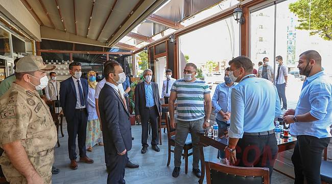 Van'ın İpekyolu ilçesinde koronavirüs denetimi