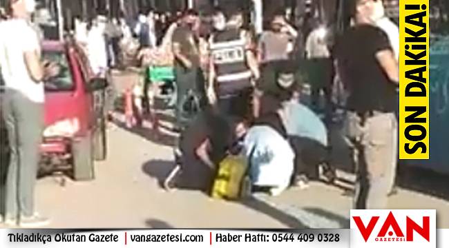 Van Maraş Caddesinde feci trafik kazası! Yaşlı adama çarparak...