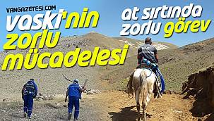 VASKİ'nin zorlu mücadelesi - Van'da at sırtında zorlu görev