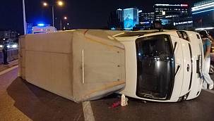 Karşı şeride geçerken Bir anda ortalık savaş alanında döndü - 1 Ağır yaralı