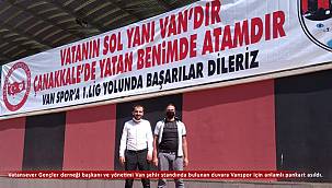 Vatansever Gençler derneğinden anlamlı pankart