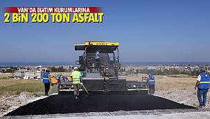 Van'da eğitim kurumlarına 2 bin 200 ton asfalt