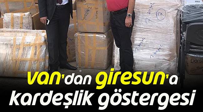 Van'dan Giresun'a Kardeşlik Göstergesi