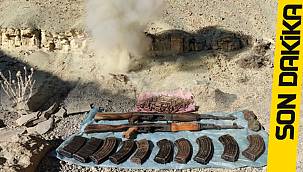 Van'da PKK'nın sığınaklarına operasyon - O görüntüler