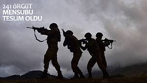 241 örgüt mensubu teslim oldu yükseldi