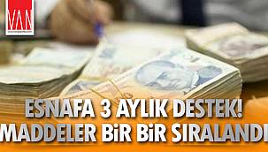 ESNAFA 3 AYLIK DESTEK