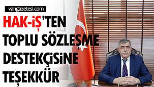 HAK-İŞ'ten Toplu Sözleşme Destekçisine Teşekkür