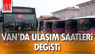 Van'da Ulaşım Saatleri Değişti
