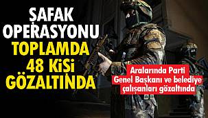 12 ile Şafak Operasyonu! Aralarında Parti Genel Başkanı ve belediye çalışanları gözaltında
