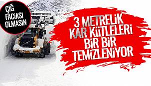 Üç Metrelik Kar Kütleleri Bir Bir Temizleniyor
